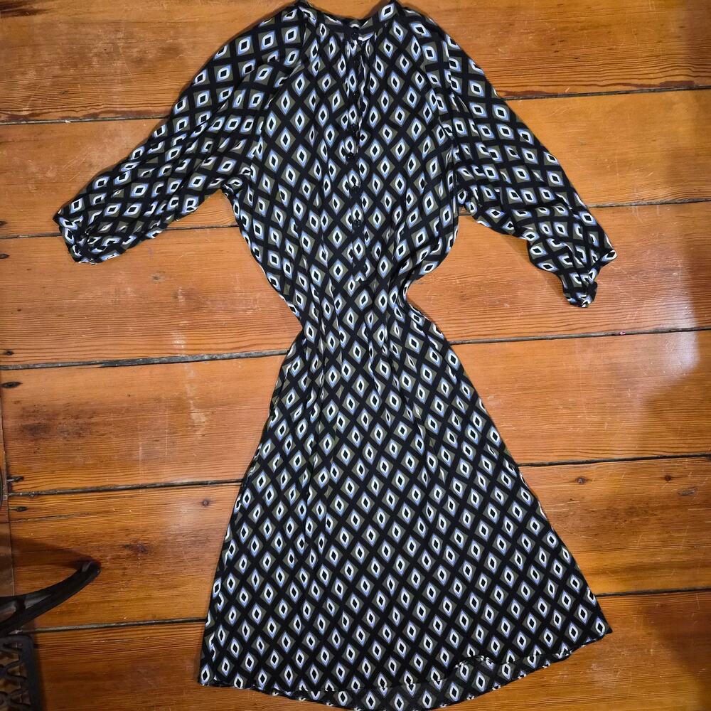 zara black geometric dress size small